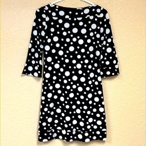 Paniz size 6 black and white polka dot dress
